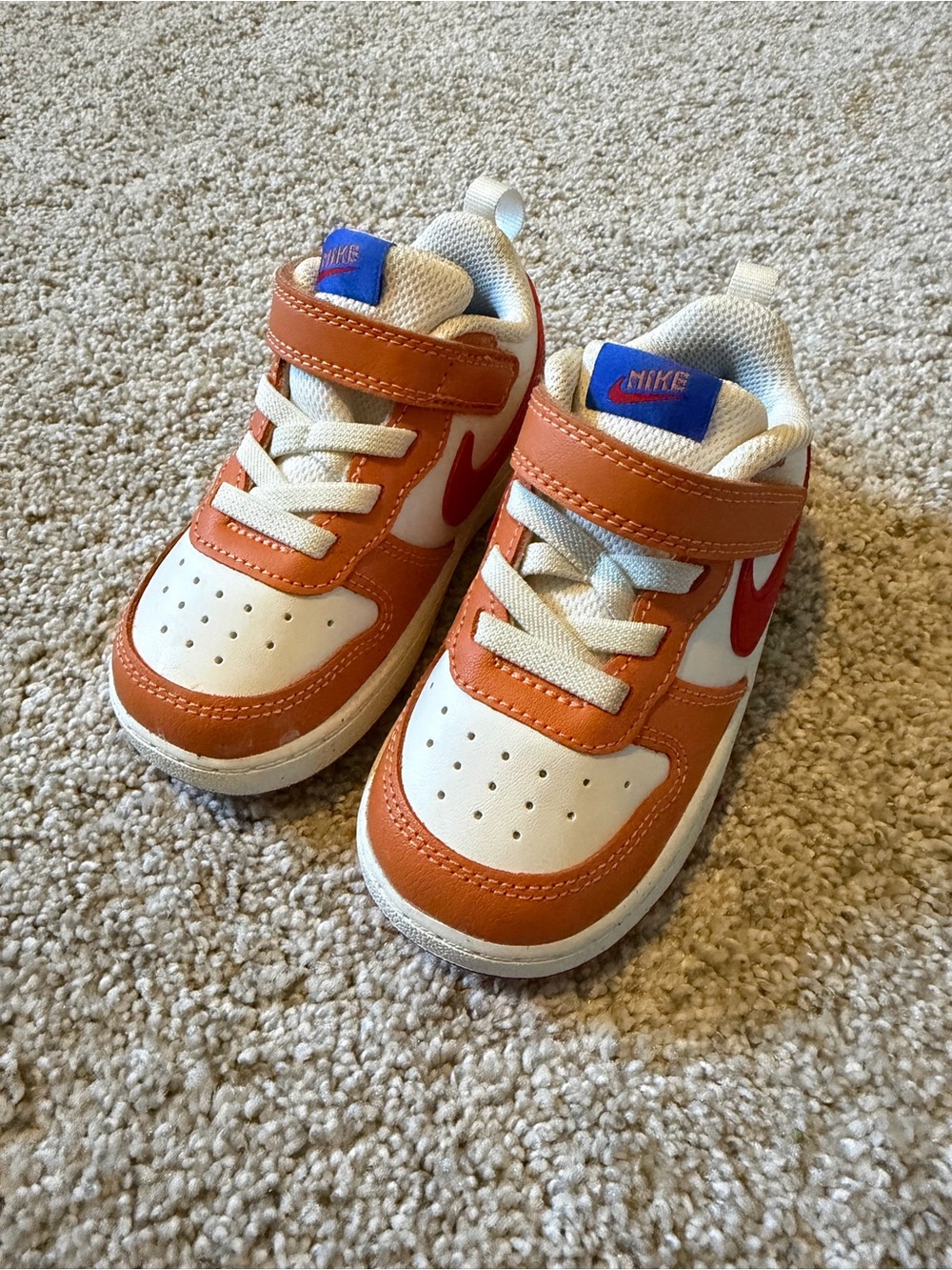 Nike Kids' Orange & White Low-Top Sneakers